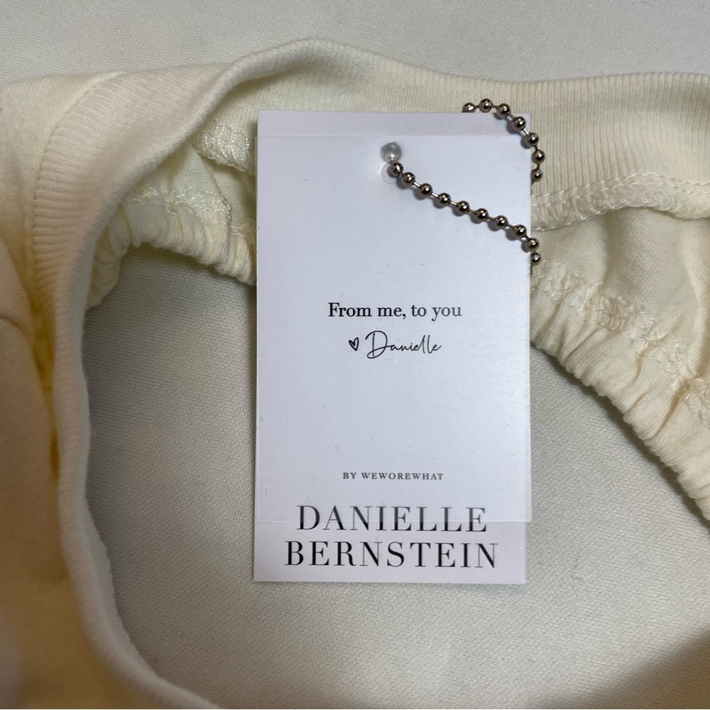 NWT New Danielle Bernstein Open Back Cotton Ivory Bodysuit Size XS - Picture 9 of 13